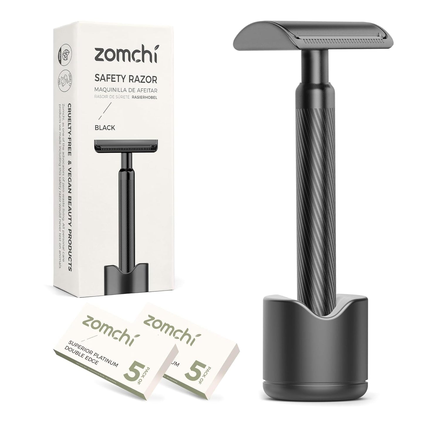 Rasierhobel Herren und Damen, Rasierhobel Metall, Zero Waste Safety Razor, Rasierhobel Geschlossener Kamm, Naßrasierer Herren und Damen, Bodyrasierer für Männer und Frauen, Metall Rasierer Plastikfrei