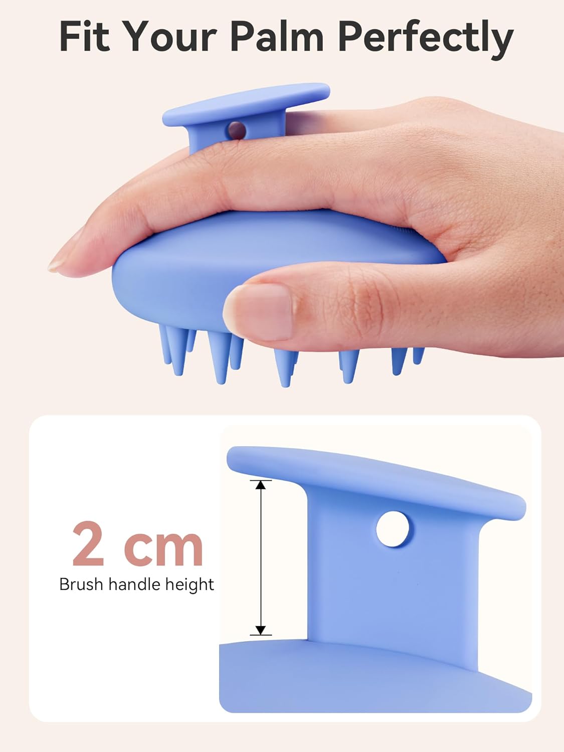 Kopfhaut Massagebürste, Kopfmassage Bürste mit weichen Silikonborstn, Haarmassagebürsten für die Haarpflege Entspannen Sie die Kopfhaut, Haarmassage für Männer, Frauen, Kinder, Himmelblau