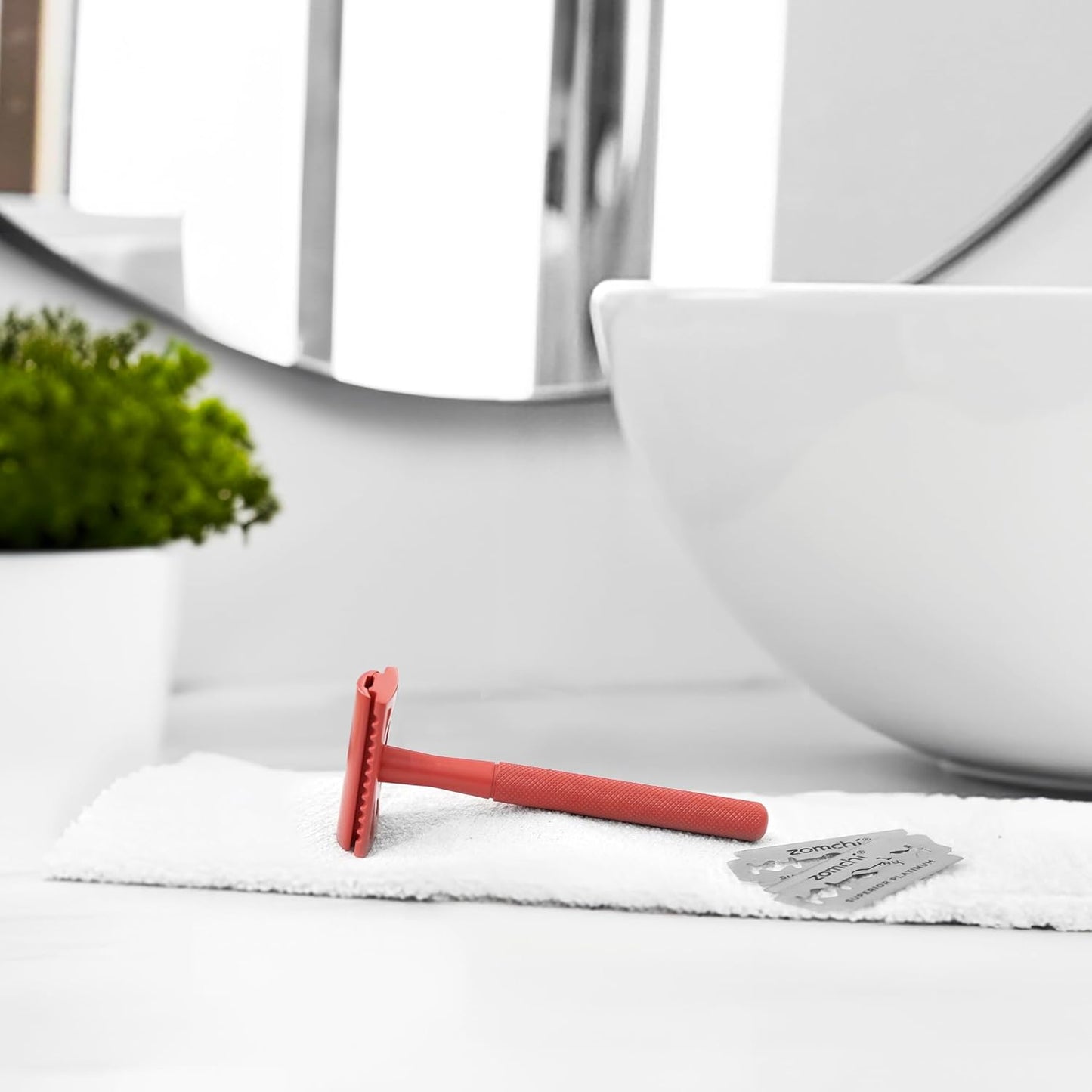 Rasierhobel Herren und Damen, Rasierhobel Metall, Zero Waste Safety Razor, Rasierhobel Geschlossener Kamm, Naßrasierer Herren und Damen, Bodyrasierer für Männer und Frauen, Metall Rasierer Plastikfrei