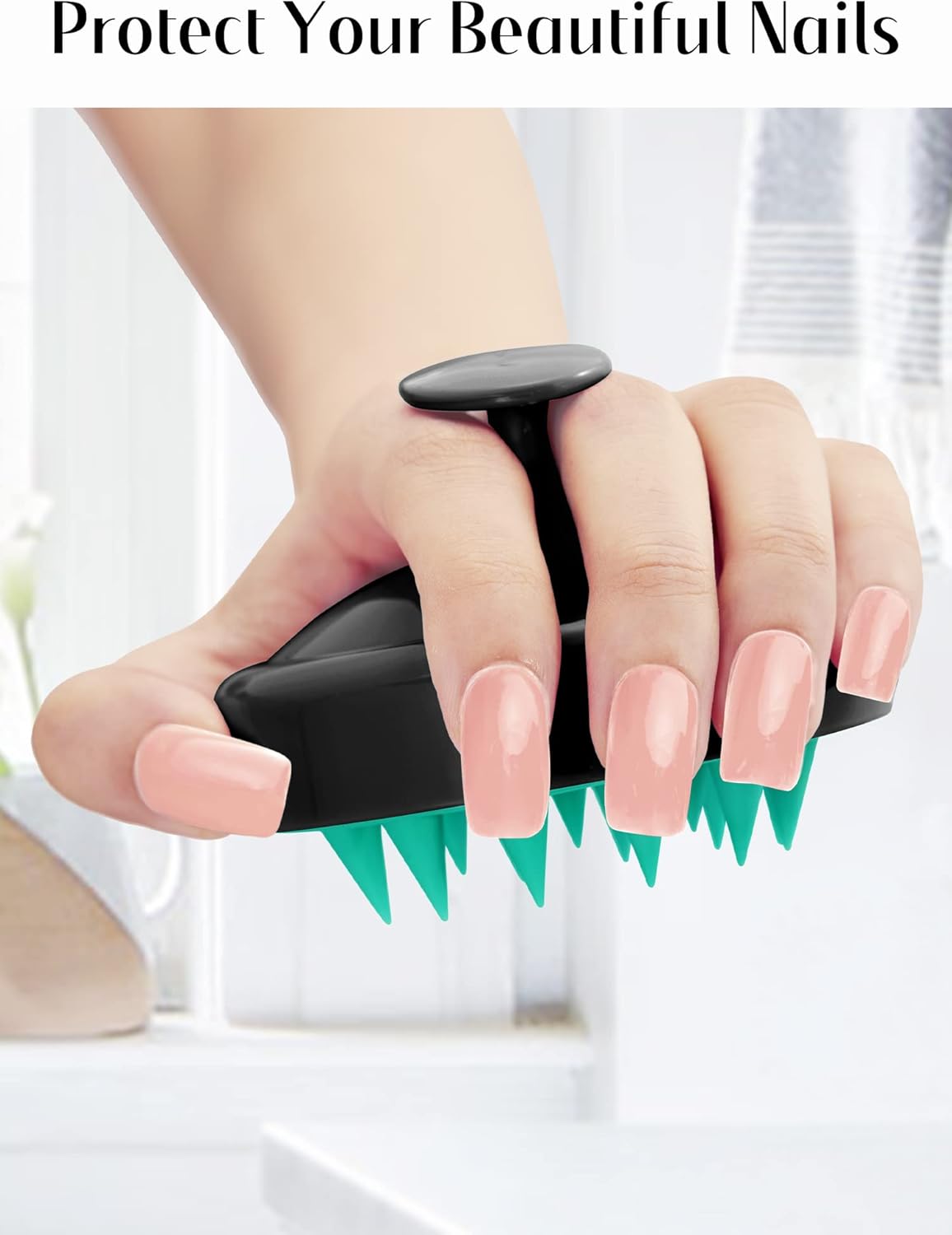 Kopfhaut Massagebürste, Kopfmassage Bürste mit weichen Silikonborstn, Haarmassagebürsten für die Haarpflege Entspannen Sie die Kopfhaut, Haarmassage für Männer, Frauen, Kinder, Himmelblau