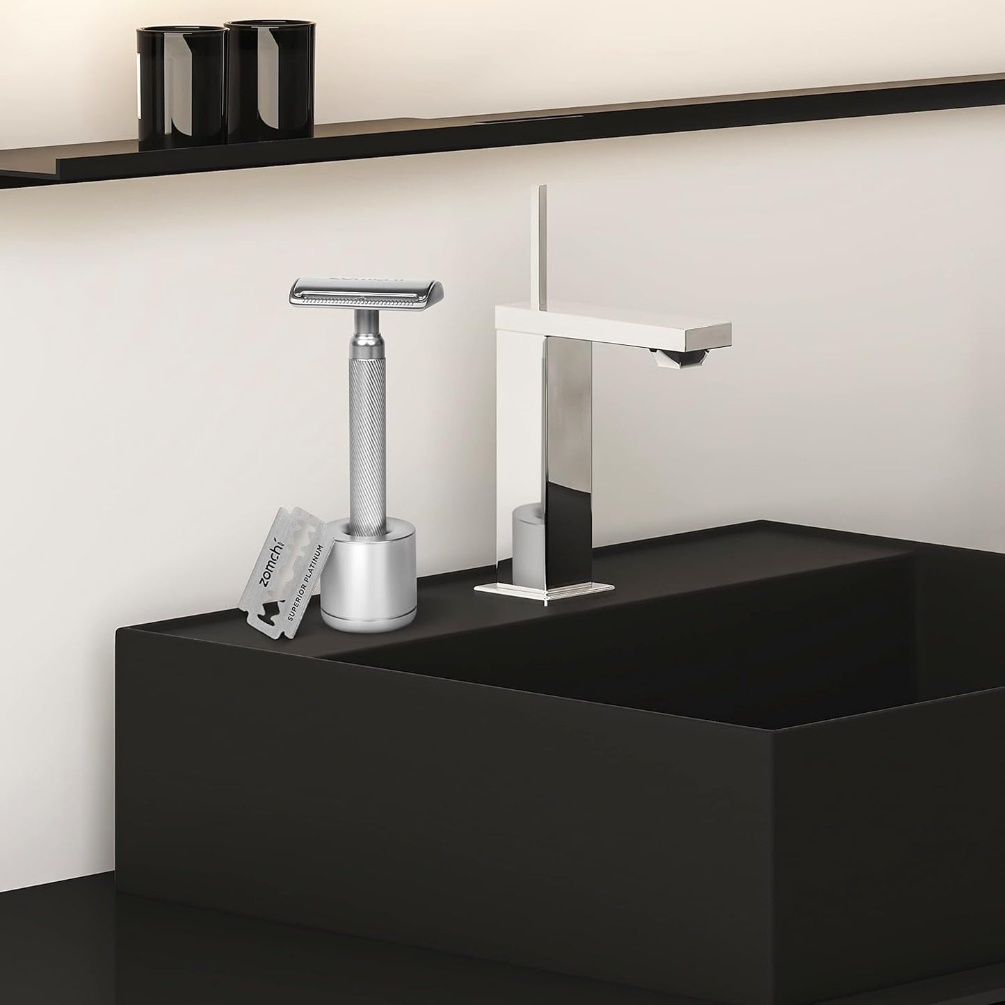 Rasierhobel Herren und Damen, Rasierhobel Metall, Zero Waste Safety Razor, Rasierhobel Geschlossener Kamm, Naßrasierer Herren und Damen, Bodyrasierer für Männer und Frauen, Metall Rasierer Plastikfrei