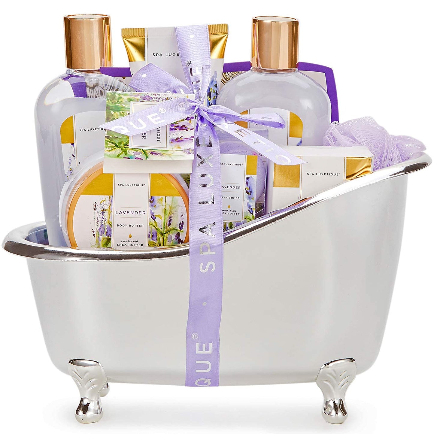 Geburtstagsgeschenke für Frauen-Spa Luxetique Spa-Geschenk-Set 8PC Jasmin Badeset mit ätherischem Öl, Pamper-Geschenk-Sets für Frauen, Mama Geschenke, Wellnes Geschenke für Frauen Muttertagsgeschenk