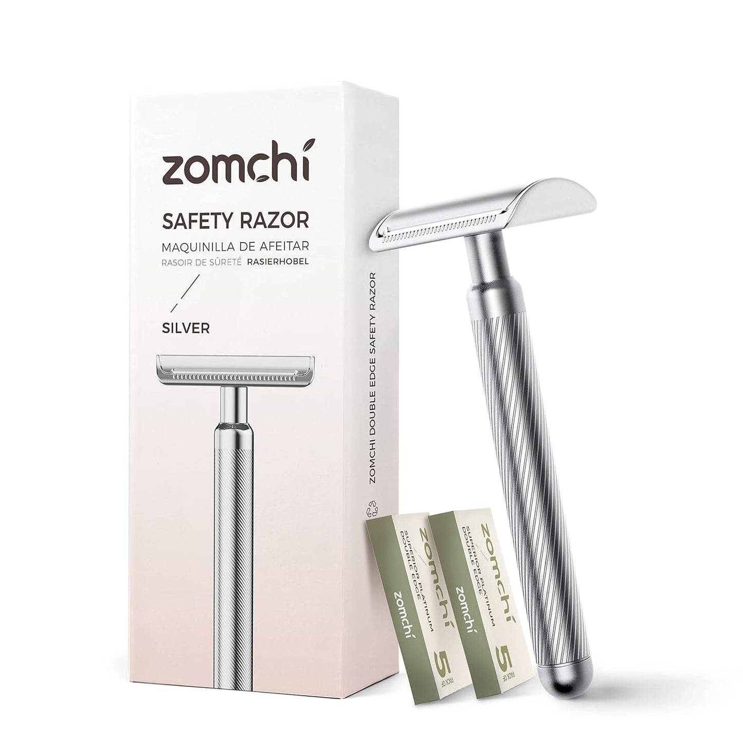 Rasierhobel Herren und Damen, Rasierhobel Metall, Zero Waste Safety Razor, Rasierhobel Geschlossener Kamm, Naßrasierer Herren und Damen, Bodyrasierer für Männer und Frauen, Metall Rasierer Plastikfrei