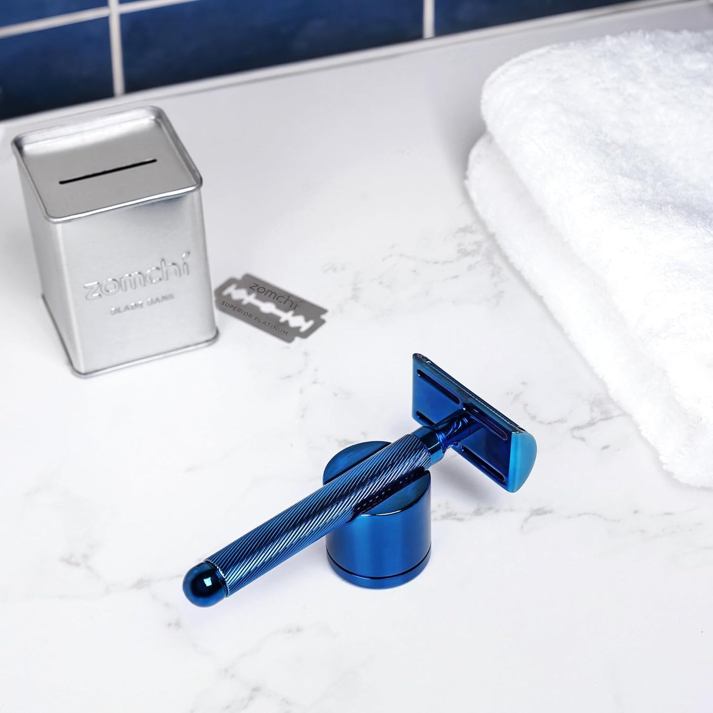 Rasierhobel Herren und Damen, Rasierhobel Metall, Zero Waste Safety Razor, Rasierhobel Geschlossener Kamm, Naßrasierer Herren und Damen, Bodyrasierer für Männer und Frauen, Metall Rasierer Plastikfrei