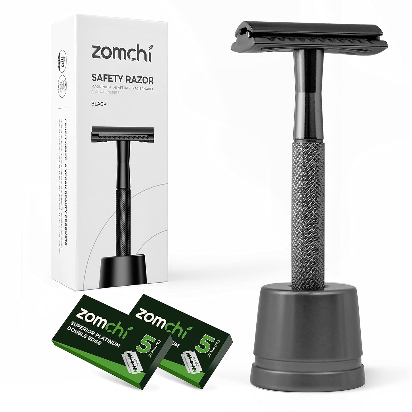 Rasierhobel Herren und Damen, Rasierhobel Metall, Zero Waste Safety Razor, Rasierhobel Geschlossener Kamm, Naßrasierer Herren und Damen, Bodyrasierer für Männer und Frauen, Metall Rasierer Plastikfrei