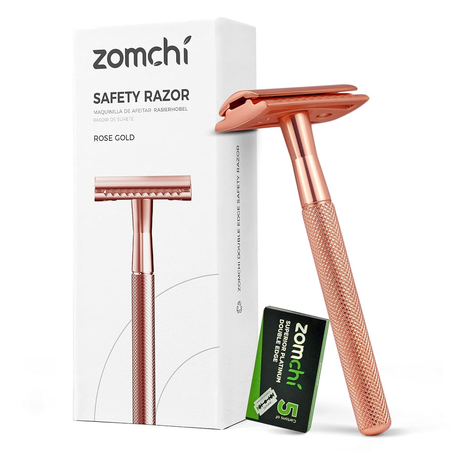 Rasierhobel Herren und Damen, Rasierhobel Metall, Zero Waste Safety Razor, Rasierhobel Geschlossener Kamm, Naßrasierer Herren und Damen, Bodyrasierer für Männer und Frauen, Metall Rasierer Plastikfrei