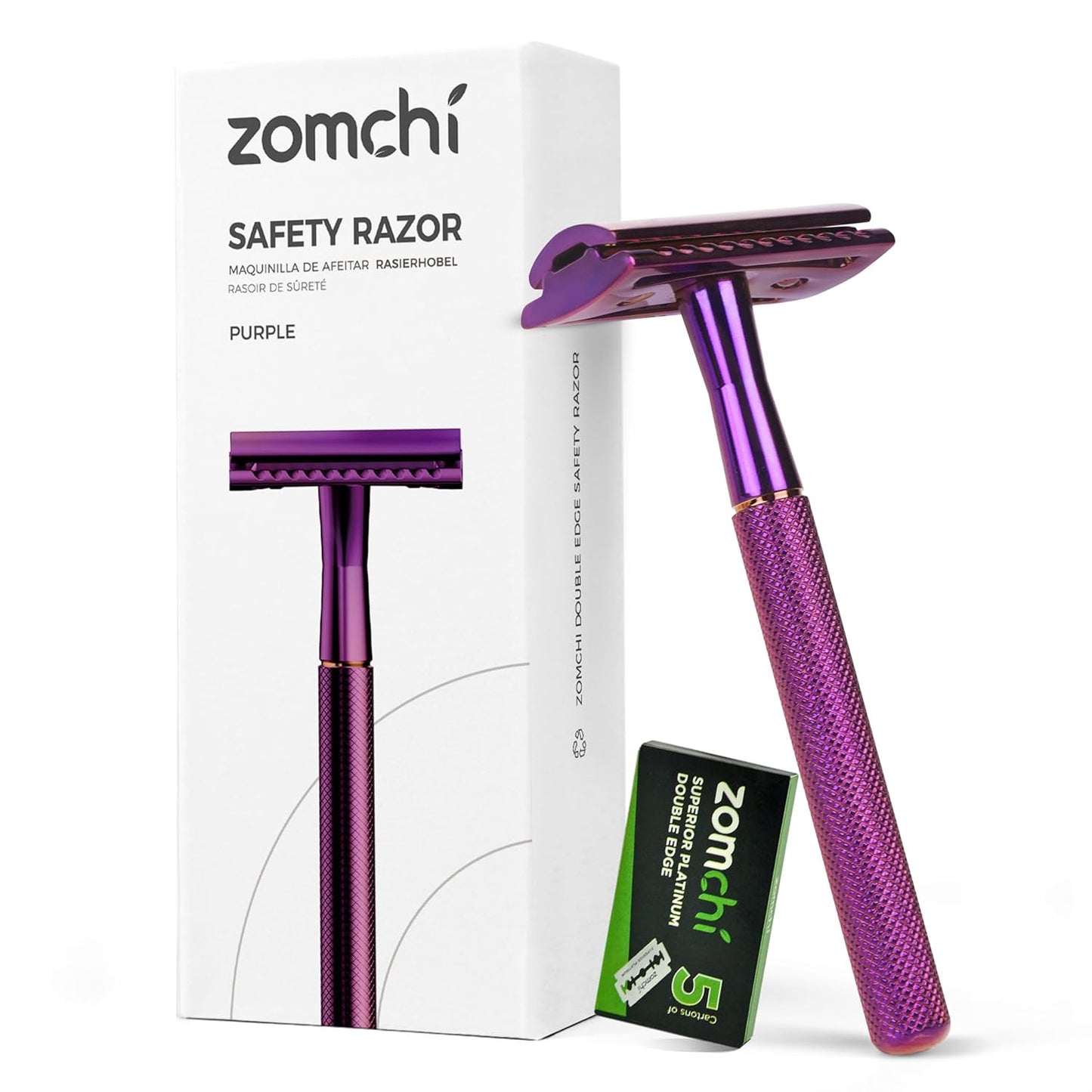 Rasierhobel Herren und Damen, Rasierhobel Metall, Zero Waste Safety Razor, Rasierhobel Geschlossener Kamm, Naßrasierer Herren und Damen, Bodyrasierer für Männer und Frauen, Metall Rasierer Plastikfrei