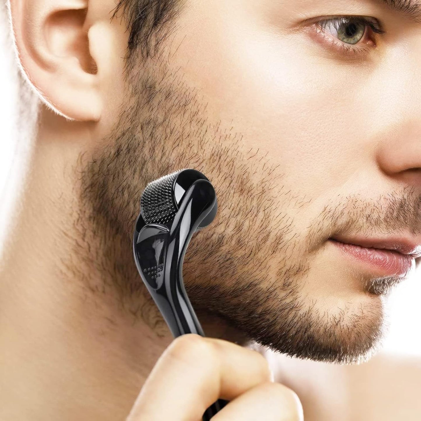 Beard Roller 0.5 mm, Derma Roller, Beard Roller, Beard Growth, Micro Needle Roller for Skin and Hair Care for Men and Women