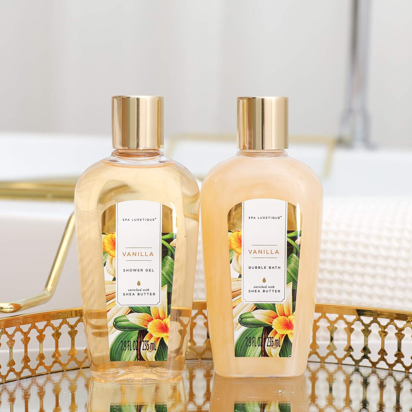 Geburtstagsgeschenke für Frauen-Spa Luxetique Spa-Geschenk-Set 8PC Jasmin Badeset mit ätherischem Öl, Pamper-Geschenk-Sets für Frauen, Mama Geschenke, Wellnes Geschenke für Frauen Muttertagsgeschenk