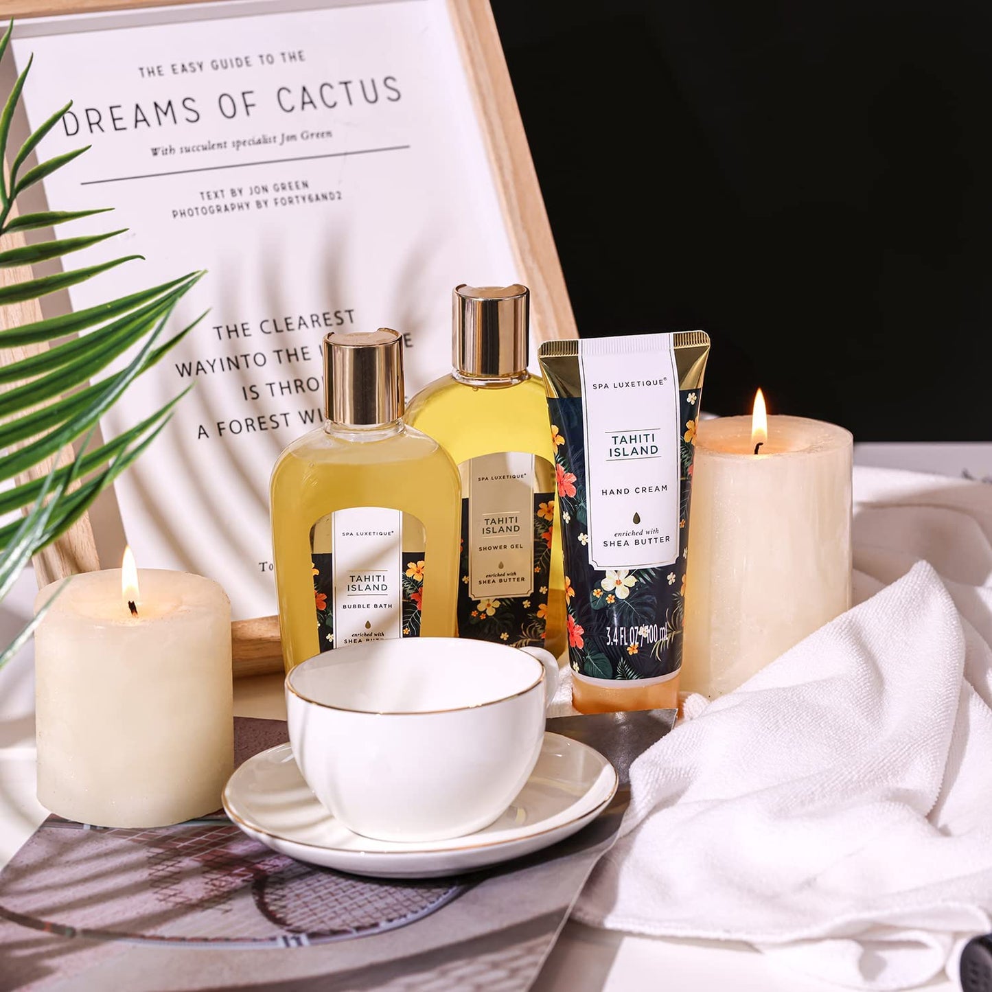 Geburtstagsgeschenke für Frauen-Spa Luxetique Spa-Geschenk-Set 8PC Jasmin Badeset mit ätherischem Öl, Pamper-Geschenk-Sets für Frauen, Mama Geschenke, Wellnes Geschenke für Frauen Muttertagsgeschenk
