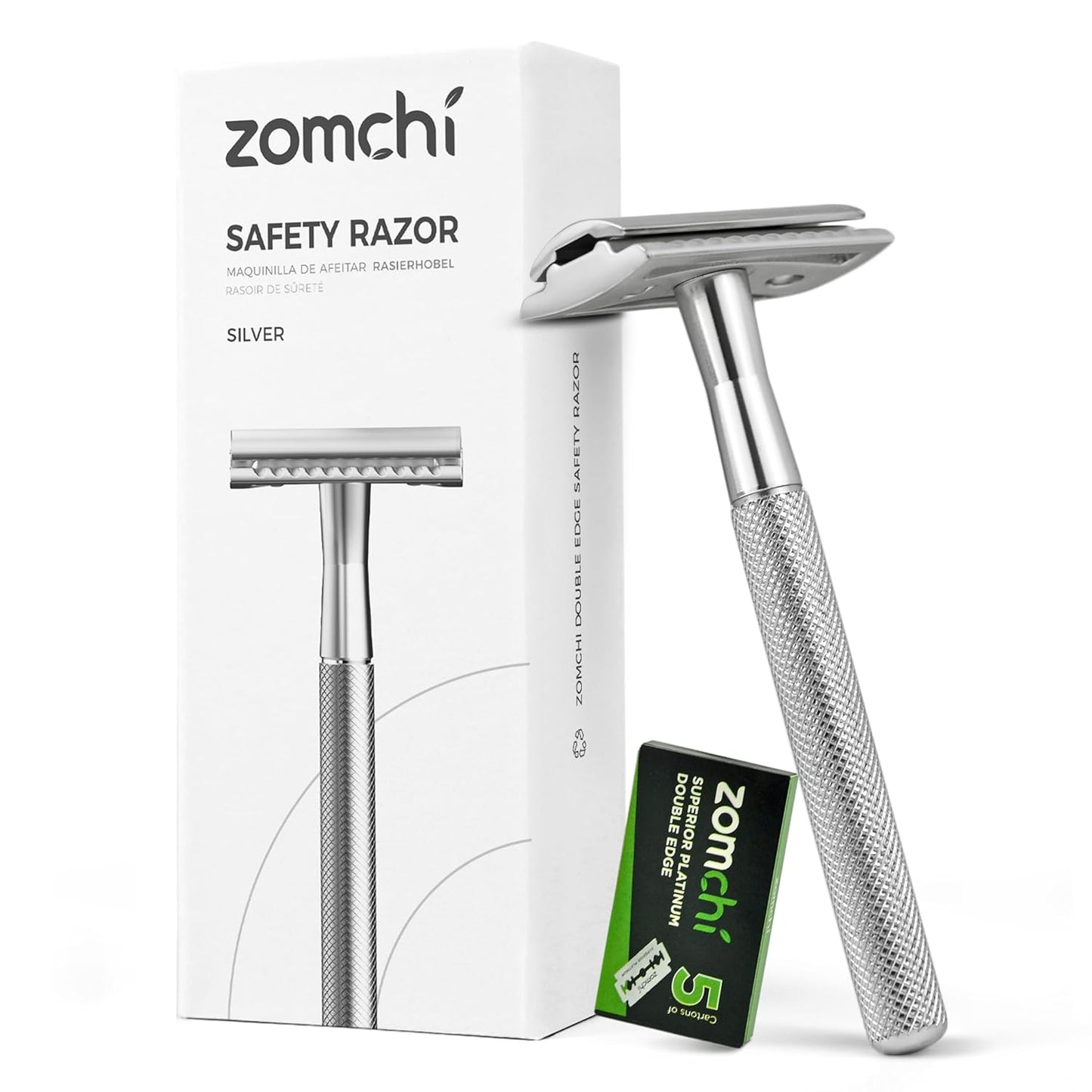 Rasierhobel Herren und Damen, Rasierhobel Metall, Zero Waste Safety Razor, Rasierhobel Geschlossener Kamm, Naßrasierer Herren und Damen, Bodyrasierer für Männer und Frauen, Metall Rasierer Plastikfrei