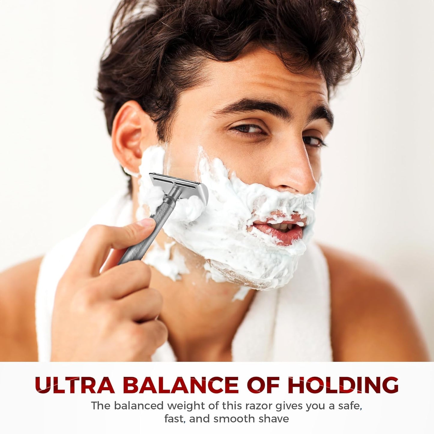 Rasierhobel Herren und Damen, Rasierhobel Metall, Zero Waste Safety Razor, Rasierhobel Geschlossener Kamm, Naßrasierer Herren und Damen, Bodyrasierer für Männer und Frauen, Metall Rasierer Plastikfrei