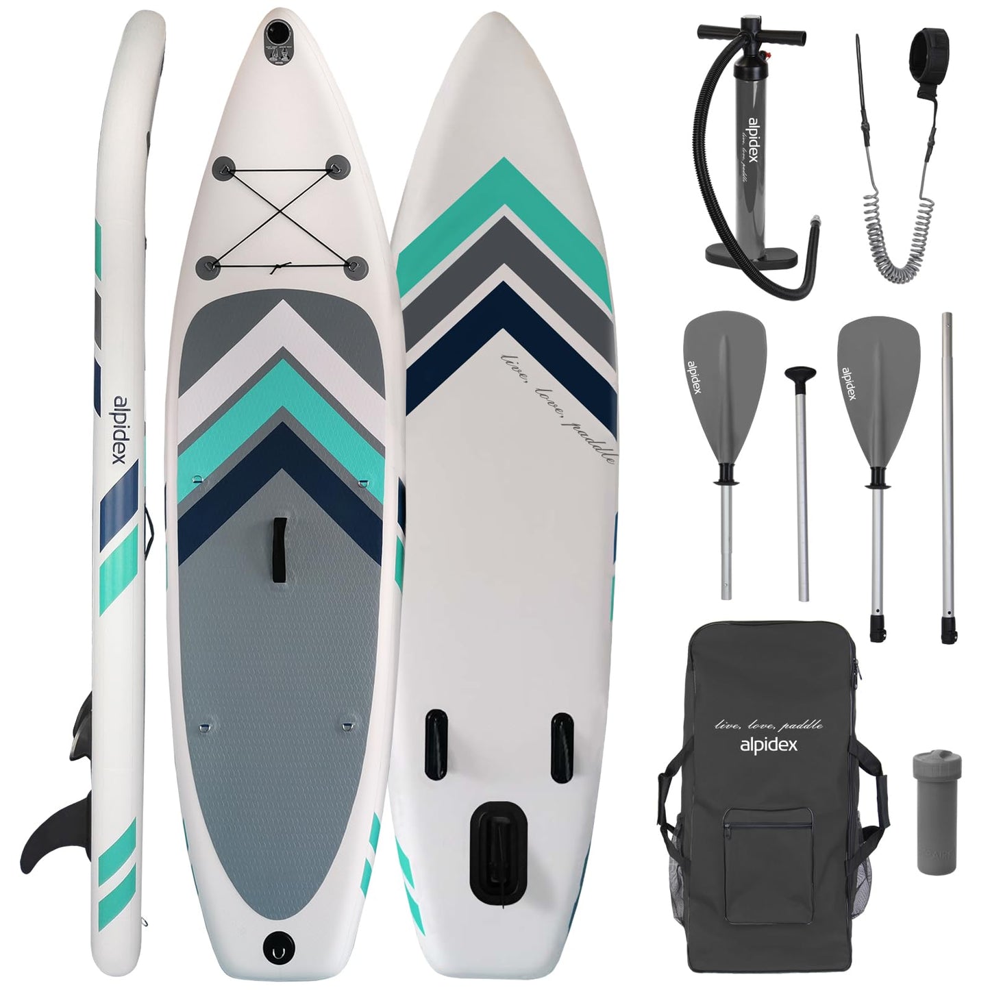 Stand Up Paddle Set SUP 305 x 76 x 15 cm Belastbar bis 150 kg