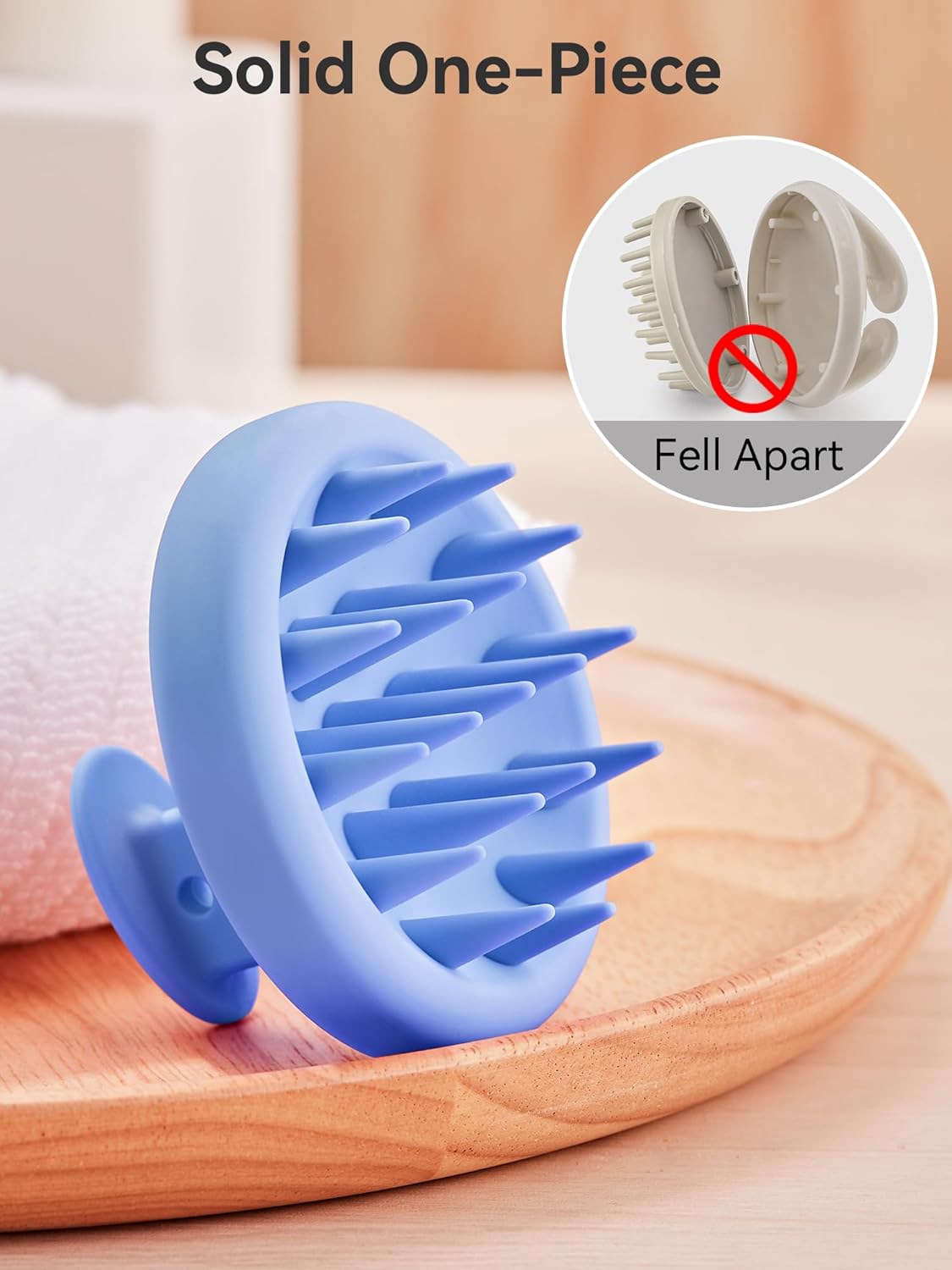 Kopfhaut Massagebürste, Kopfmassage Bürste mit weichen Silikonborstn, Haarmassagebürsten für die Haarpflege Entspannen Sie die Kopfhaut, Haarmassage für Männer, Frauen, Kinder, Himmelblau