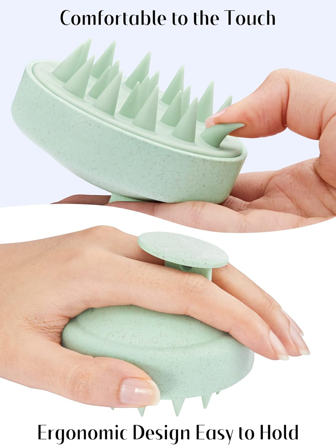 Kopfhaut Massagebürste, Kopfmassage Bürste mit weichen Silikonborstn, Haarmassagebürsten für die Haarpflege Entspannen Sie die Kopfhaut, Haarmassage für Männer, Frauen, Kinder, Himmelblau