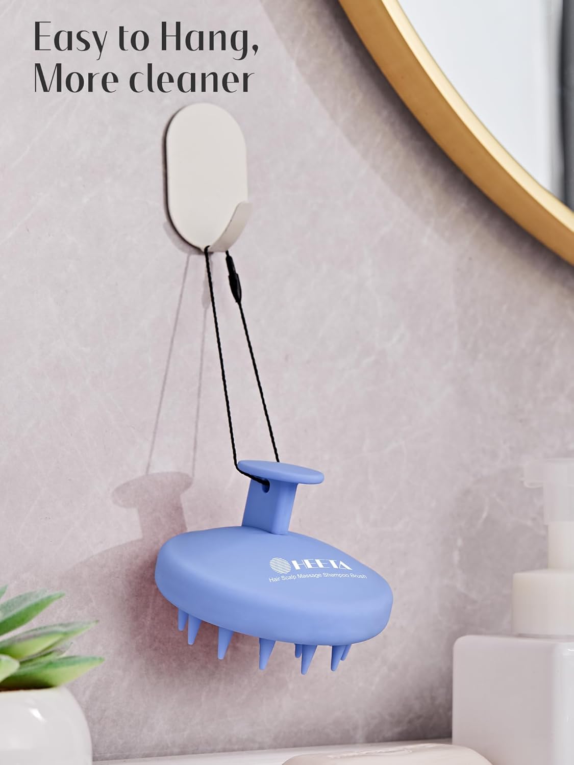 Kopfhaut Massagebürste, Kopfmassage Bürste mit weichen Silikonborstn, Haarmassagebürsten für die Haarpflege Entspannen Sie die Kopfhaut, Haarmassage für Männer, Frauen, Kinder, Himmelblau