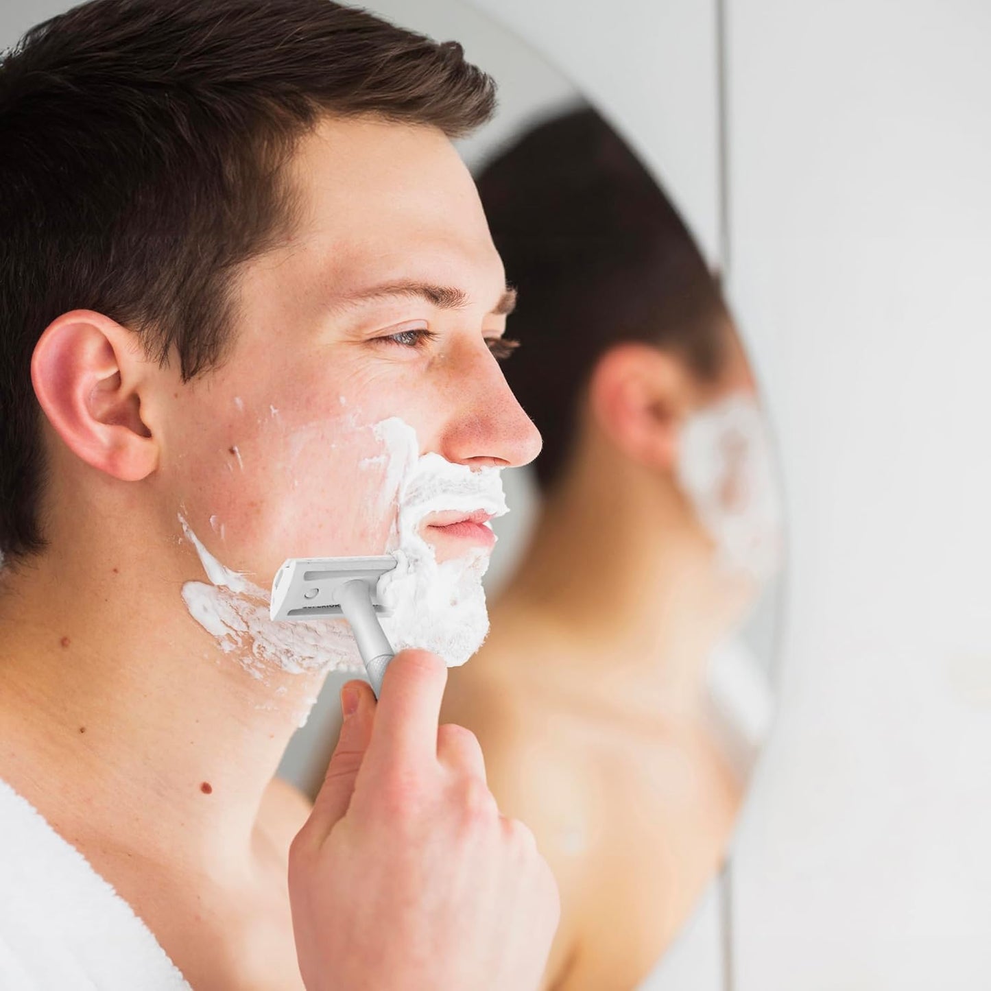 Rasierhobel Herren und Damen, Rasierhobel Metall, Zero Waste Safety Razor, Rasierhobel Geschlossener Kamm, Naßrasierer Herren und Damen, Bodyrasierer für Männer und Frauen, Metall Rasierer Plastikfrei