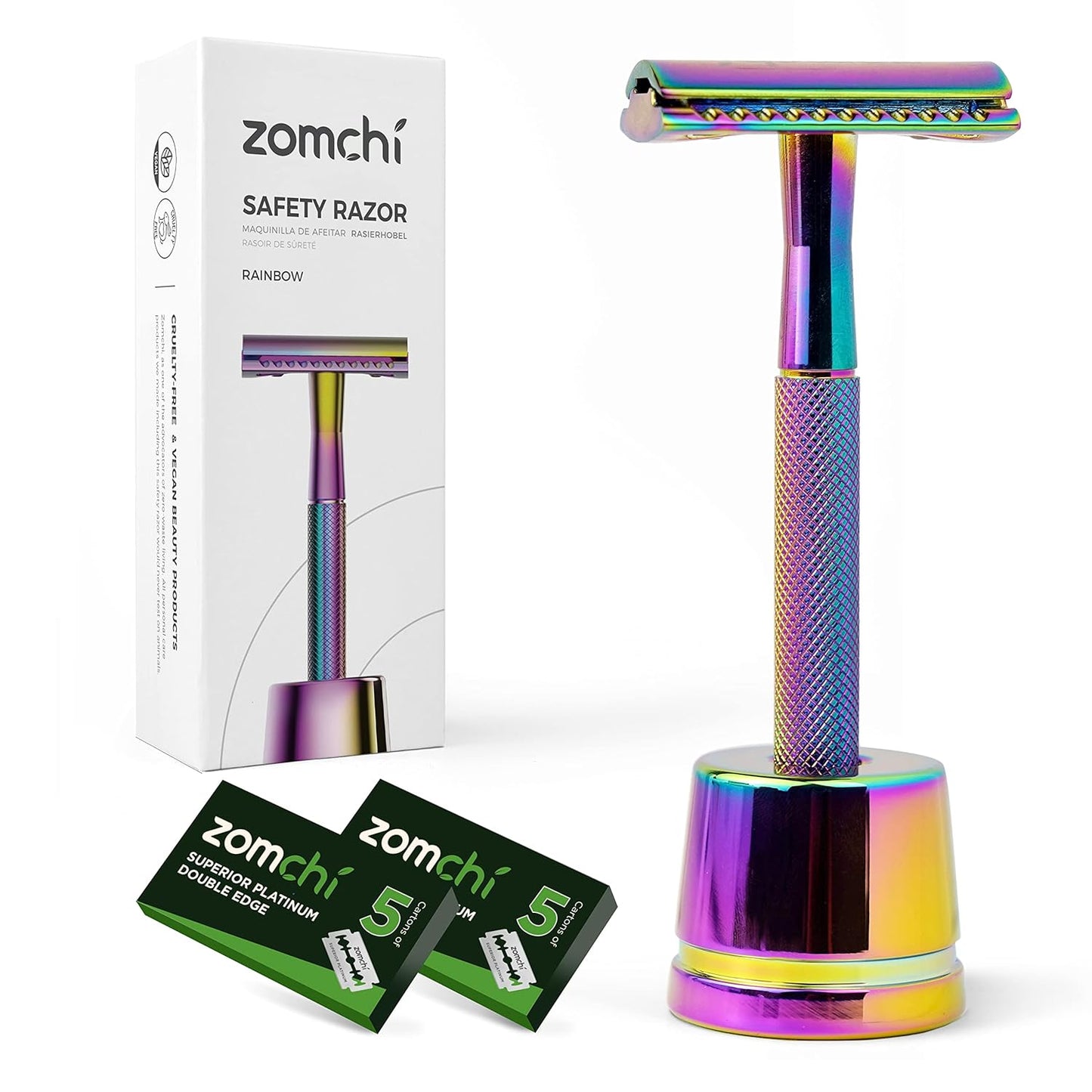 Rasierhobel Herren und Damen, Rasierhobel Metall, Zero Waste Safety Razor, Rasierhobel Geschlossener Kamm, Naßrasierer Herren und Damen, Bodyrasierer für Männer und Frauen, Metall Rasierer Plastikfrei