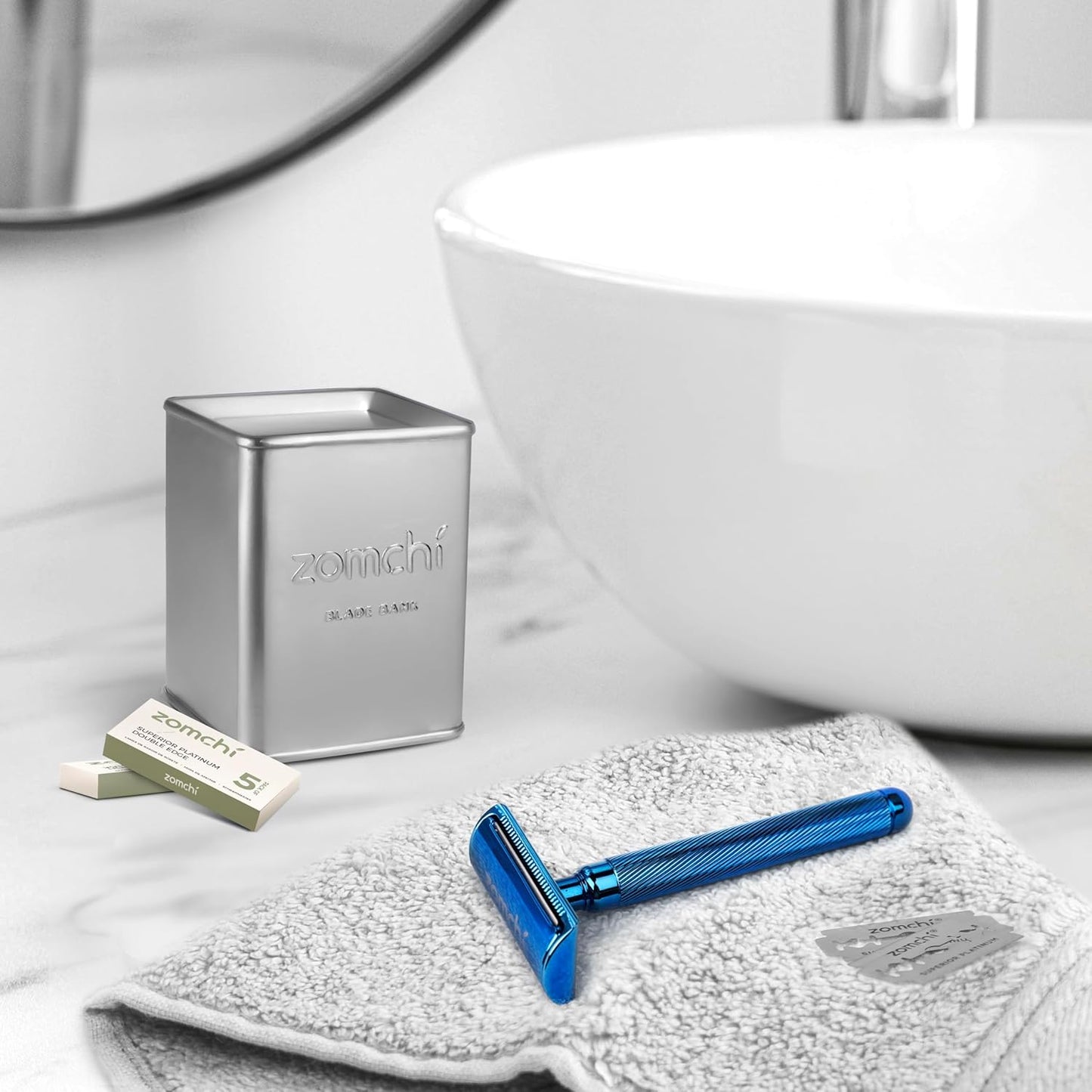 Rasierhobel Herren und Damen, Rasierhobel Metall, Zero Waste Safety Razor, Rasierhobel Geschlossener Kamm, Naßrasierer Herren und Damen, Bodyrasierer für Männer und Frauen, Metall Rasierer Plastikfrei