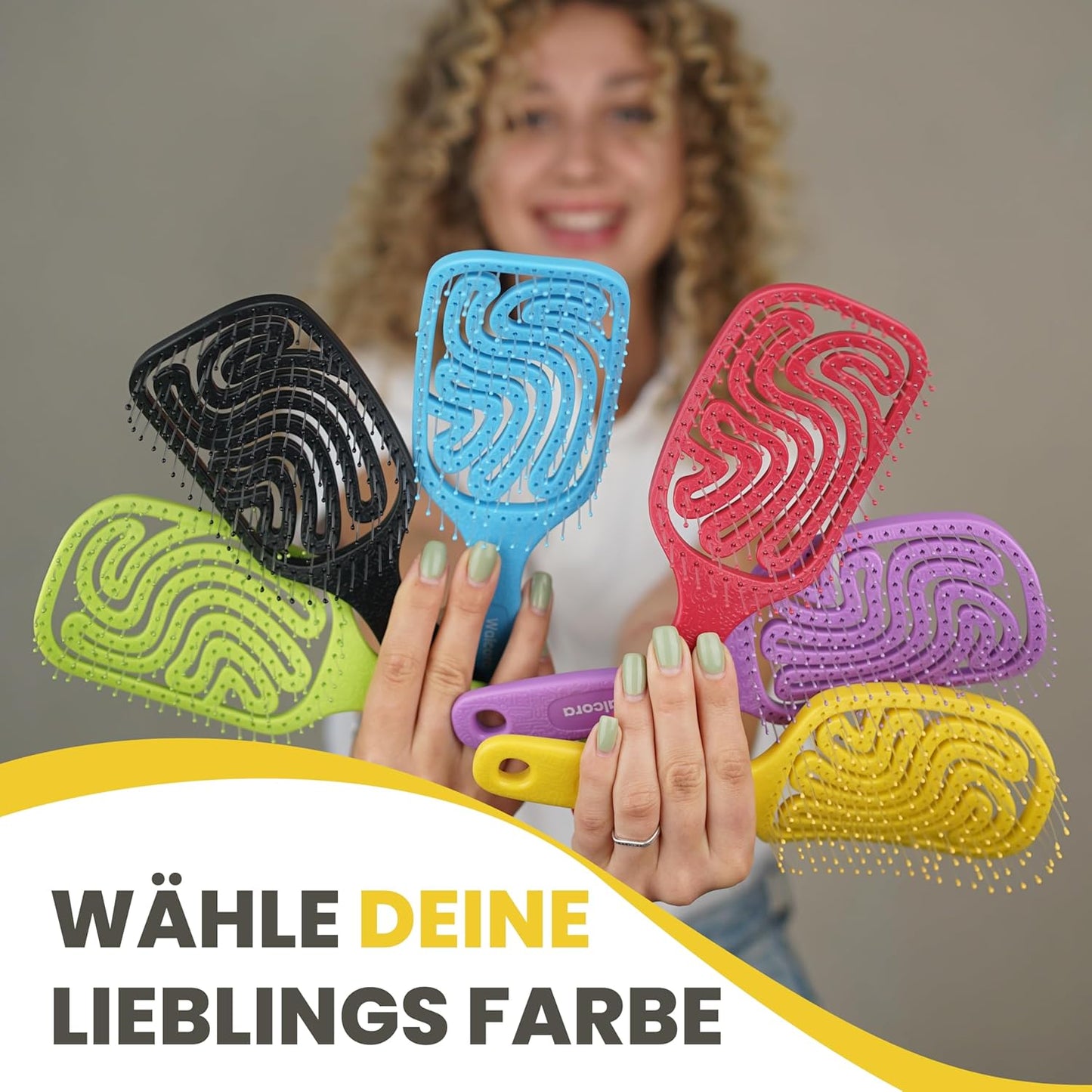 Haarbürste ohne Ziepen – NEUHEIT 2025 – Entwirrbürste & Detangler Bürste für Damen, Herren & Kinder, für Locken, nasse, feine & lange Haare, Hair Brush - Rot