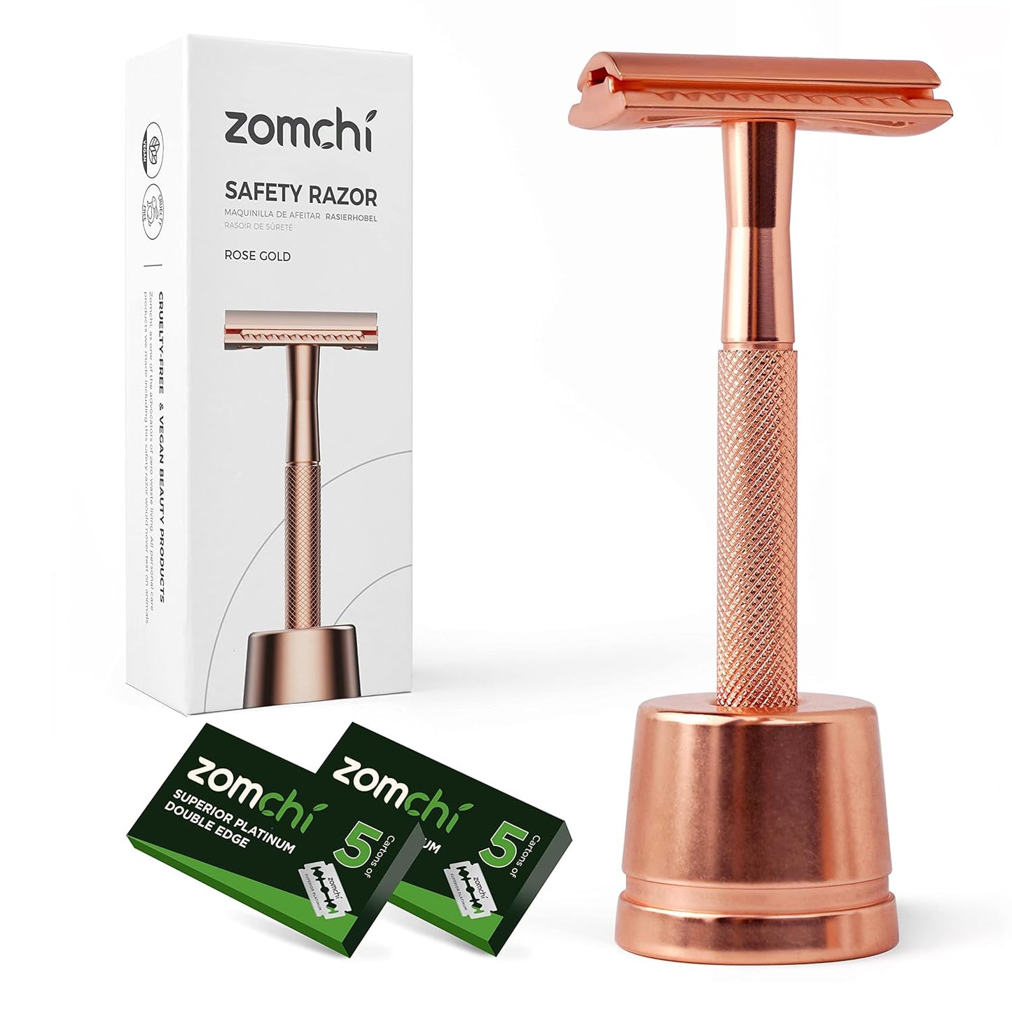 Rasierhobel Herren und Damen, Rasierhobel Metall, Zero Waste Safety Razor, Rasierhobel Geschlossener Kamm, Naßrasierer Herren und Damen, Bodyrasierer für Männer und Frauen, Metall Rasierer Plastikfrei
