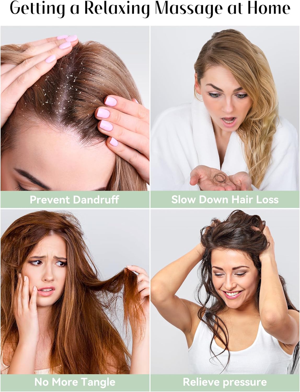 Kopfhaut Massagebürste, Kopfmassage Bürste mit weichen Silikonborstn, Haarmassagebürsten für die Haarpflege Entspannen Sie die Kopfhaut, Haarmassage für Männer, Frauen, Kinder, Himmelblau