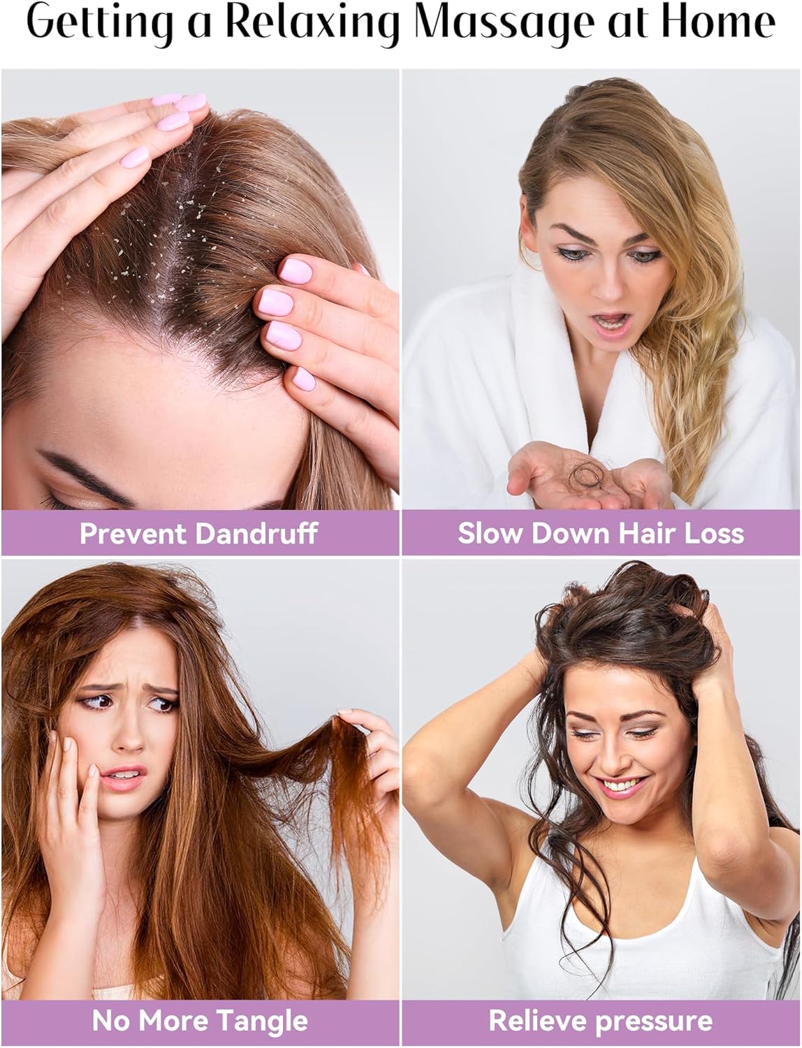 Kopfhaut Massagebürste, Kopfmassage Bürste mit weichen Silikonborstn, Haarmassagebürsten für die Haarpflege Entspannen Sie die Kopfhaut, Haarmassage für Männer, Frauen, Kinder, Himmelblau