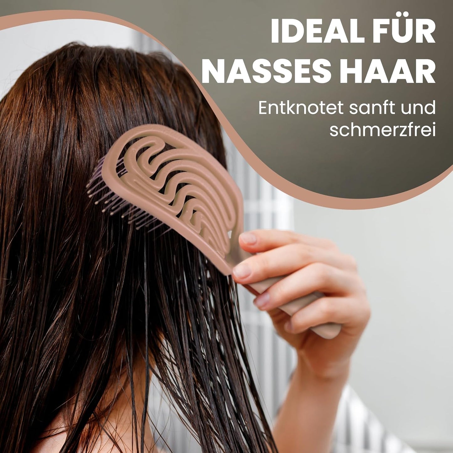 Haarbürste ohne Ziepen – NEUHEIT 2025 – Entwirrbürste & Detangler Bürste für Damen, Herren & Kinder, für Locken, nasse, feine & lange Haare, Hair Brush - Rot