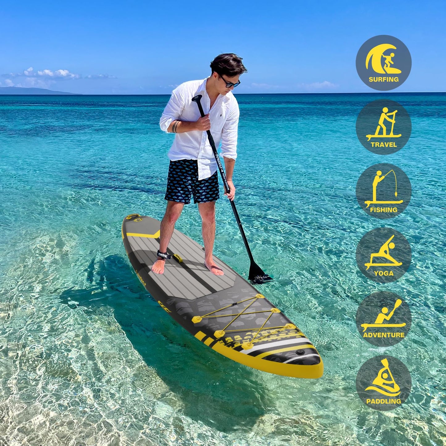 Stand Up Paddling Board Sup Paddle Board Mit Verstellbarem Paddel