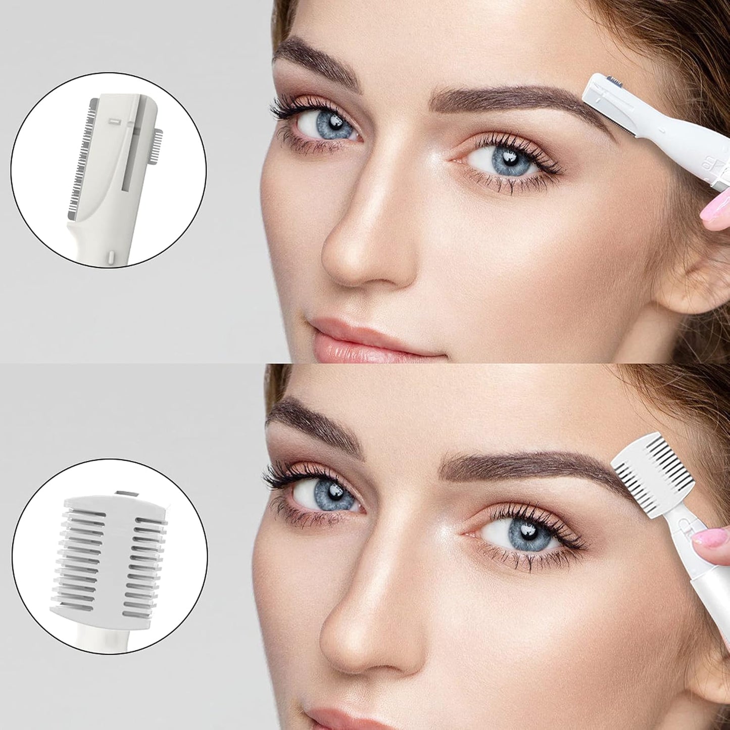 Elektrorasierer Damen Augenbrauen Rasier Trimmer Tragbarer Mini-Augenbrauen-Gesichtsrasierer-Trimmer für Frauen Augenbrauen/ Gesicht/ Körper/ Gesichtsbehandlung, Präzisionsrasur,keine Schnittgefahr