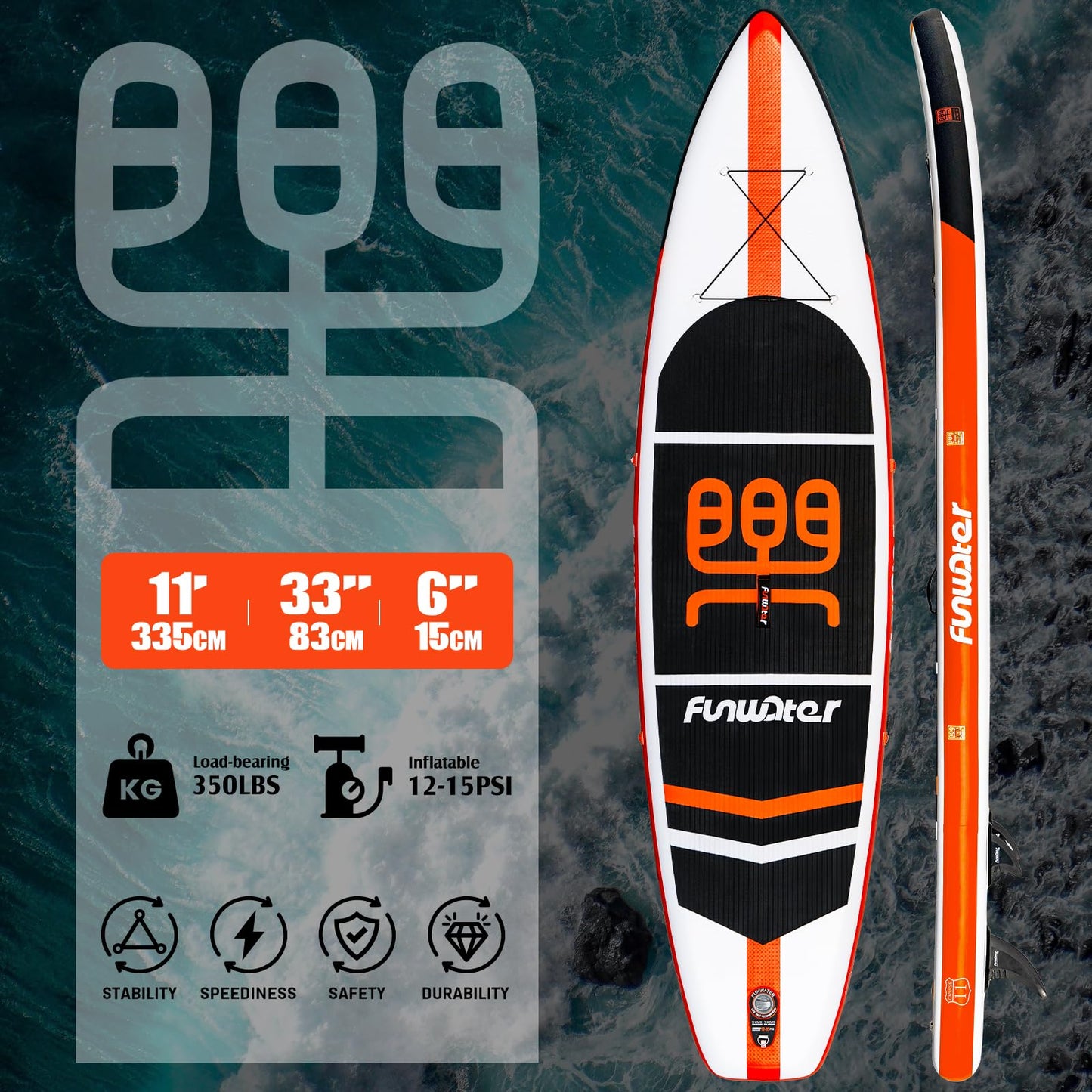 Stand Up Paddling Board Sup Paddle Board Mit Verstellbarem Paddel