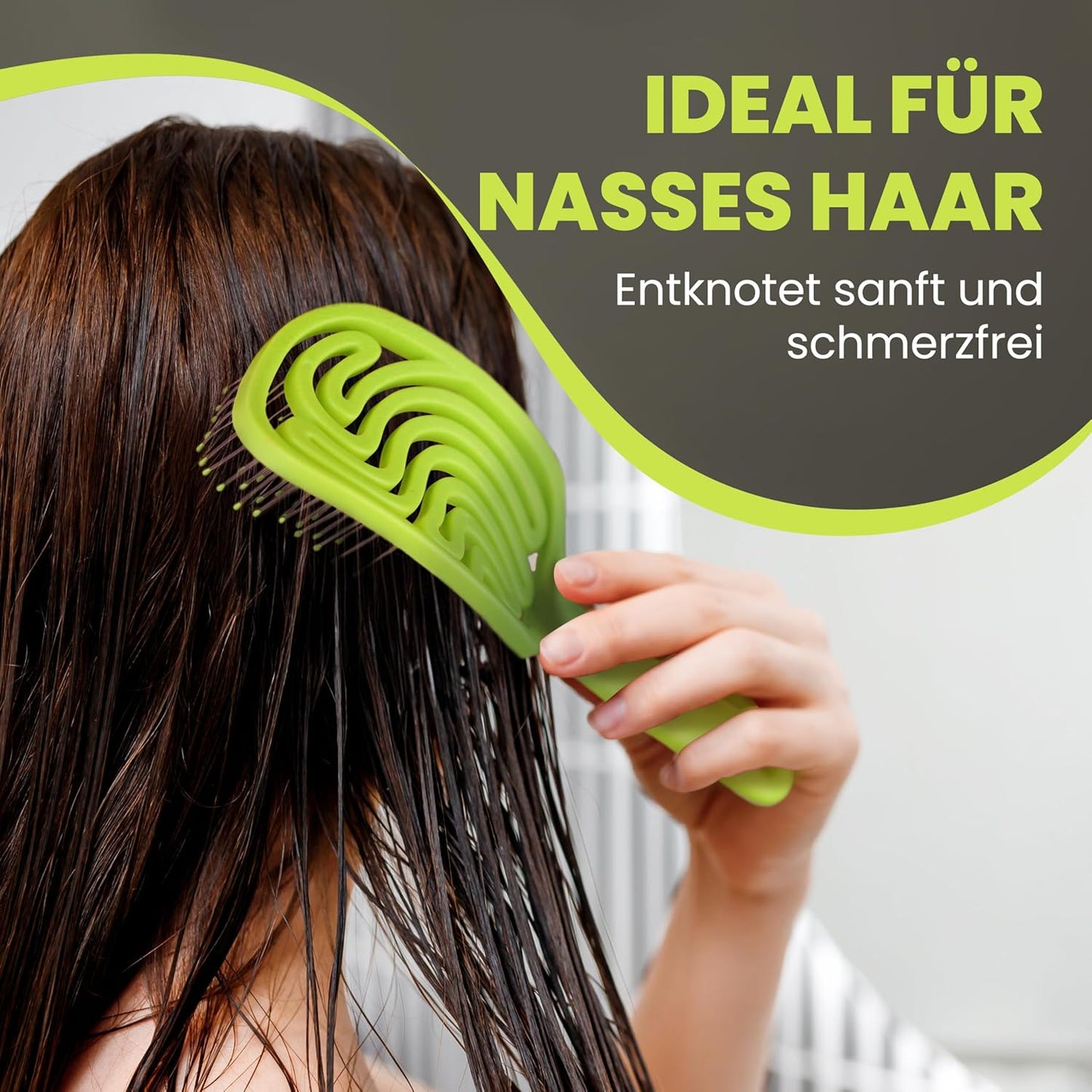 Haarbürste ohne Ziepen – NEUHEIT 2025 – Entwirrbürste & Detangler Bürste für Damen, Herren & Kinder, für Locken, nasse, feine & lange Haare, Hair Brush - Rot