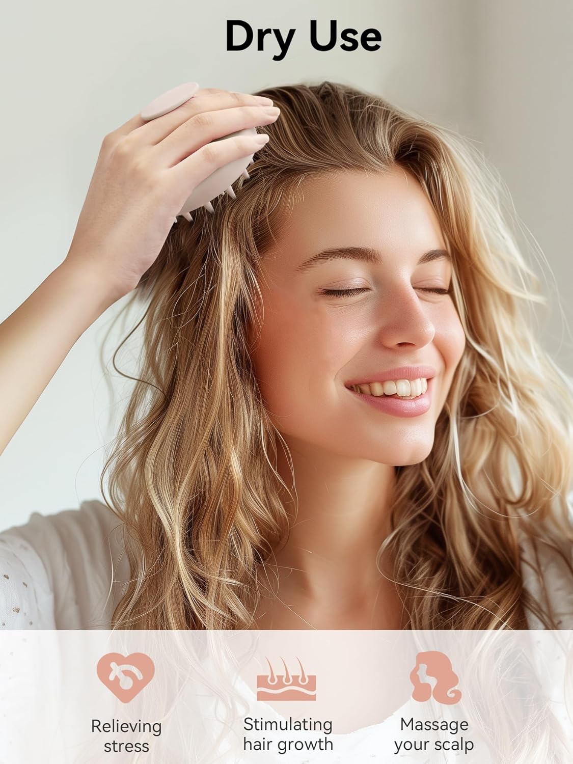 Kopfhaut Massagebürste, Kopfmassage Bürste mit weichen Silikonborstn, Haarmassagebürsten für die Haarpflege Entspannen Sie die Kopfhaut, Haarmassage für Männer, Frauen, Kinder, Himmelblau