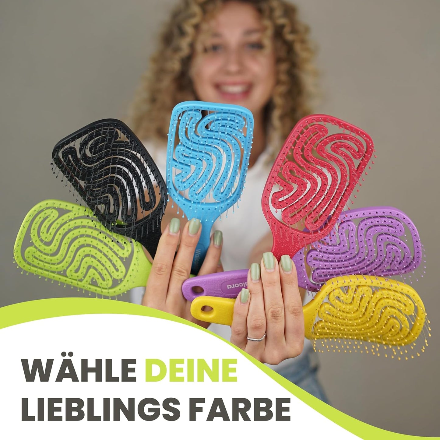 Haarbürste ohne Ziepen – NEUHEIT 2025 – Entwirrbürste & Detangler Bürste für Damen, Herren & Kinder, für Locken, nasse, feine & lange Haare, Hair Brush - Rot