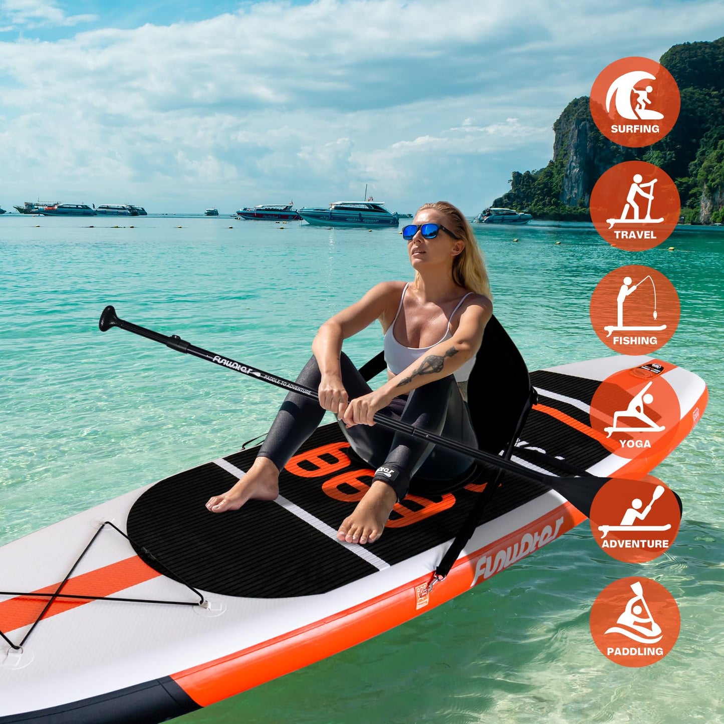 Stand Up Paddling Board Sup Paddle Board Mit Verstellbarem Paddel
