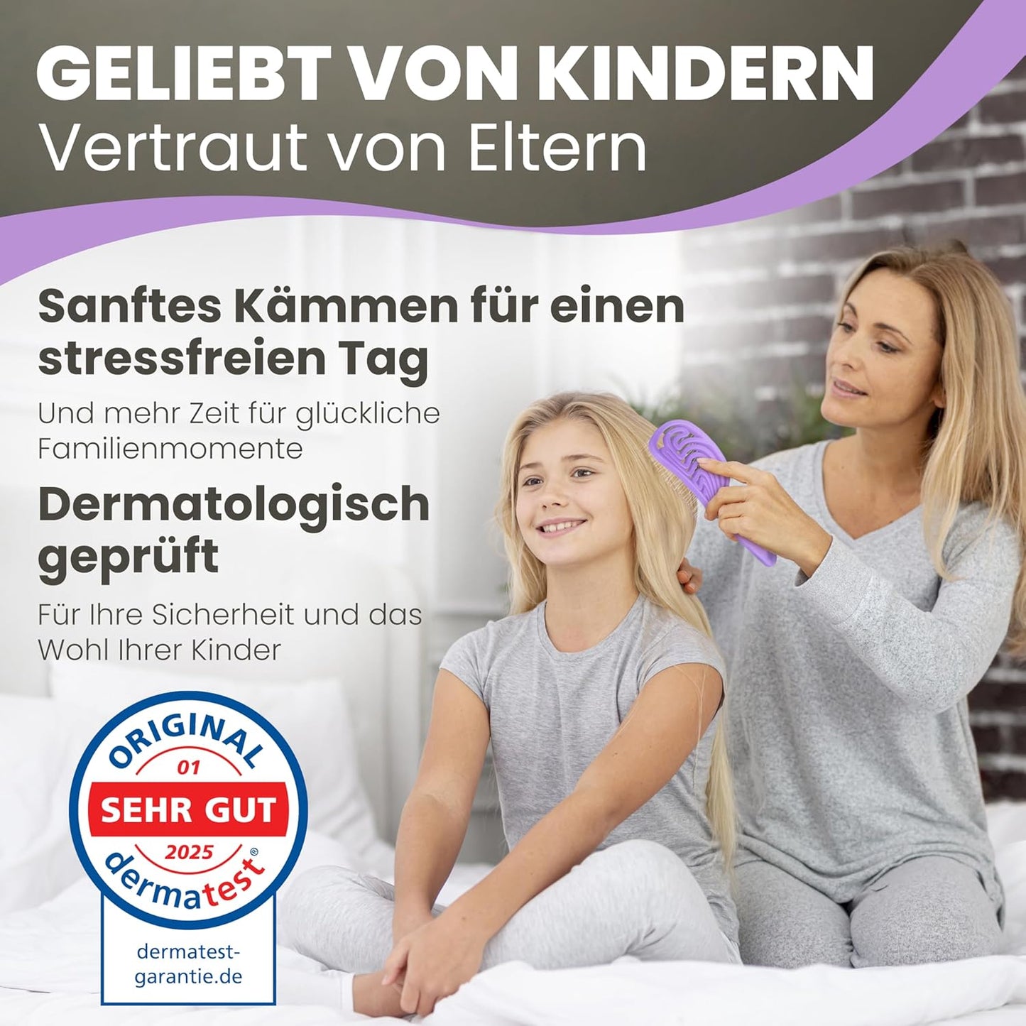 Haarbürste ohne Ziepen – NEUHEIT 2025 – Entwirrbürste & Detangler Bürste für Damen, Herren & Kinder, für Locken, nasse, feine & lange Haare, Hair Brush - Rot
