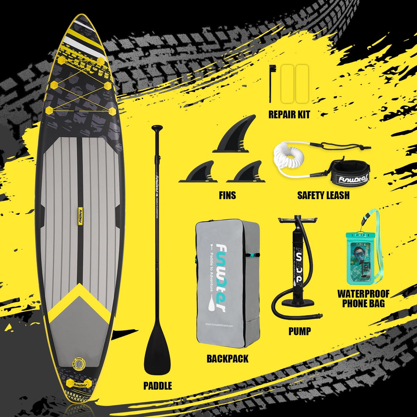 Stand Up Paddling Board Sup Paddle Board Mit Verstellbarem Paddel
