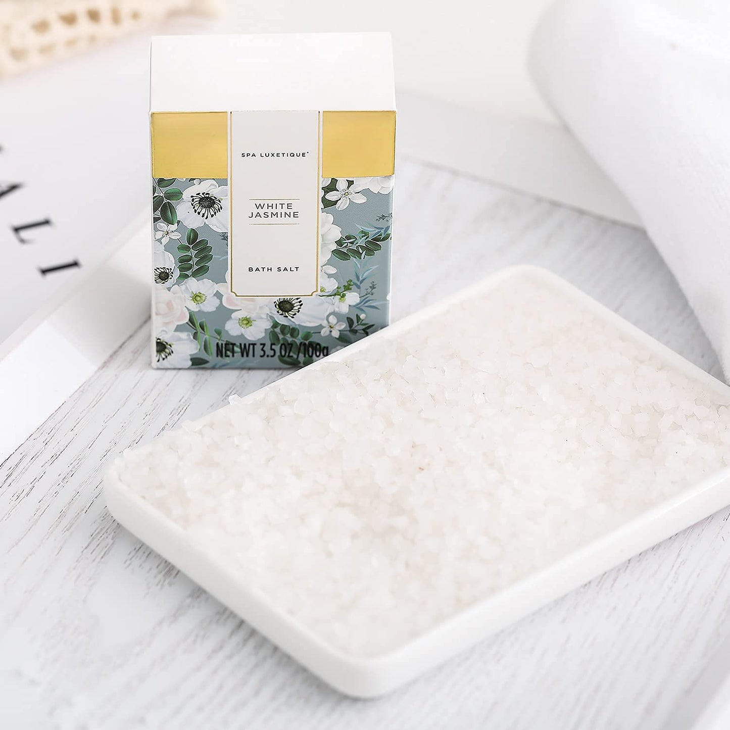 Geburtstagsgeschenke für Frauen-Spa Luxetique Spa-Geschenk-Set 8PC Jasmin Badeset mit ätherischem Öl, Pamper-Geschenk-Sets für Frauen, Mama Geschenke, Wellnes Geschenke für Frauen Muttertagsgeschenk