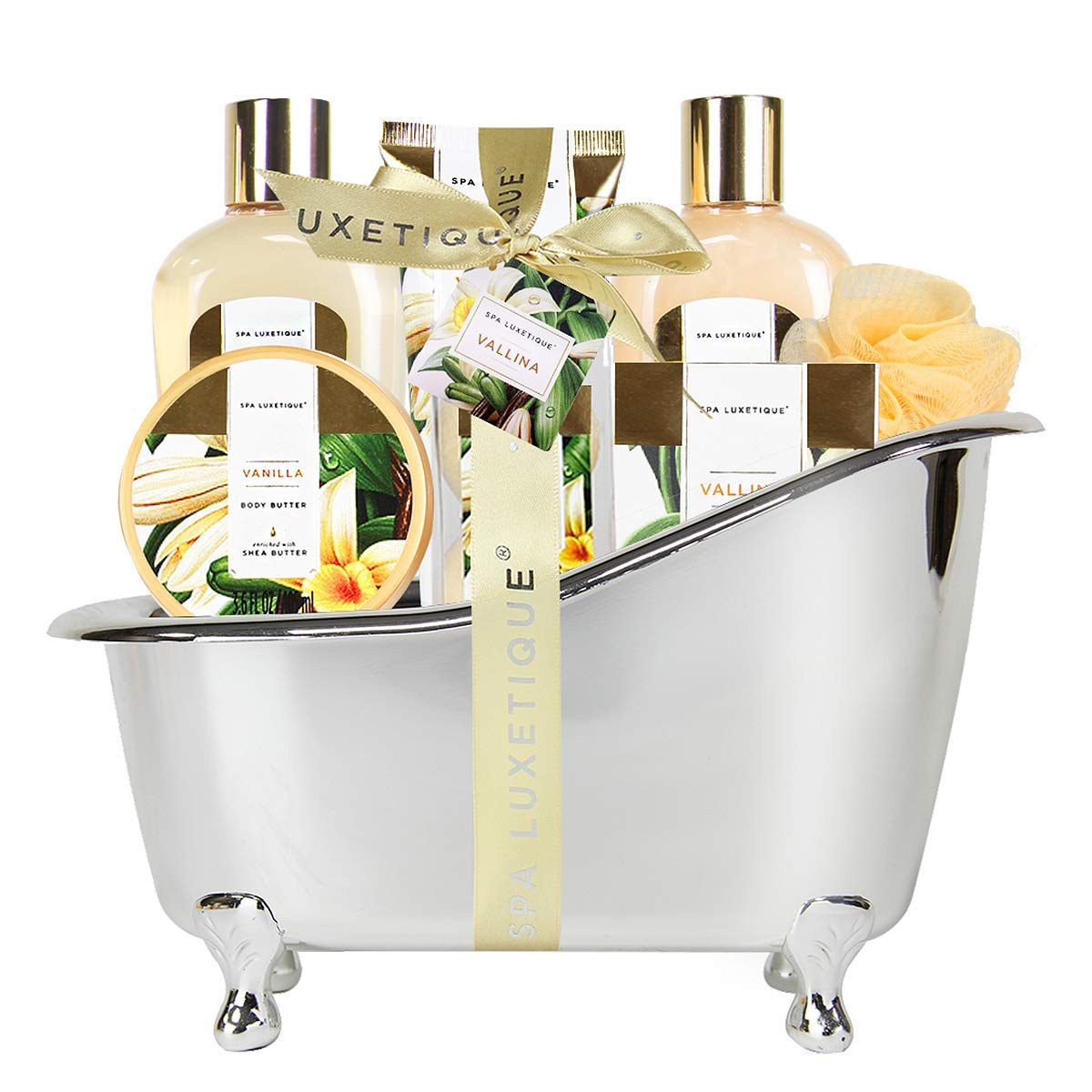 Geburtstagsgeschenke für Frauen-Spa Luxetique Spa-Geschenk-Set 8PC Jasmin Badeset mit ätherischem Öl, Pamper-Geschenk-Sets für Frauen, Mama Geschenke, Wellnes Geschenke für Frauen Muttertagsgeschenk