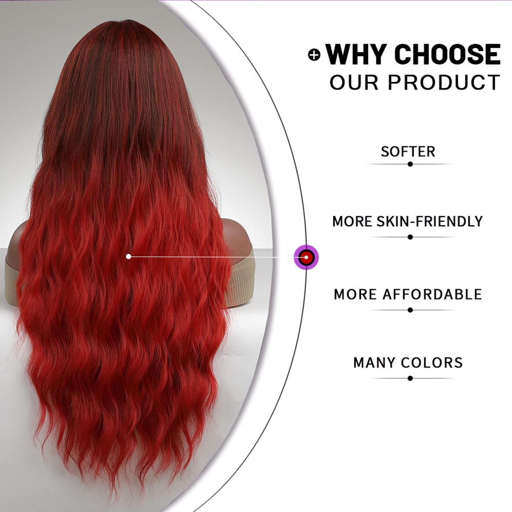 Lange Lockige Ombre Braun zu Blond Perücken für Frauen Synthetisches Haar Hitzebeständig Ombre Perücke für Tägliche Party Cosplay Verwendung