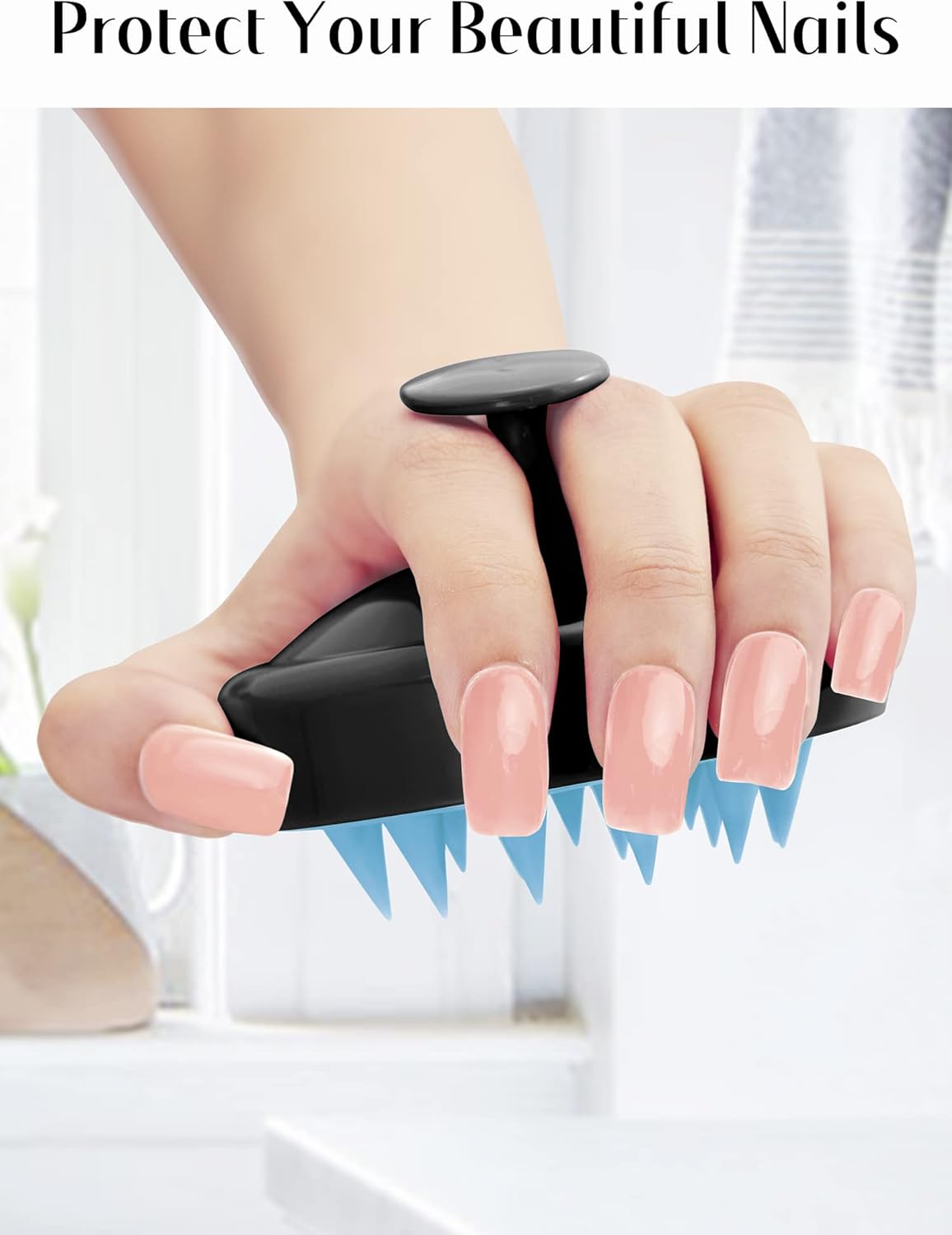 Kopfhaut Massagebürste, Kopfmassage Bürste mit weichen Silikonborstn, Haarmassagebürsten für die Haarpflege Entspannen Sie die Kopfhaut, Haarmassage für Männer, Frauen, Kinder, Himmelblau