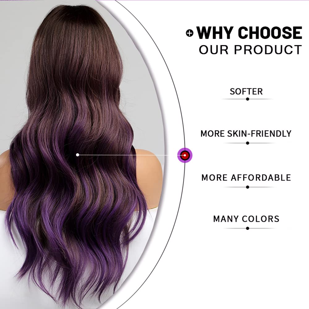 Lange Lockige Ombre Braun zu Blond Perücken für Frauen Synthetisches Haar Hitzebeständig Ombre Perücke für Tägliche Party Cosplay Verwendung