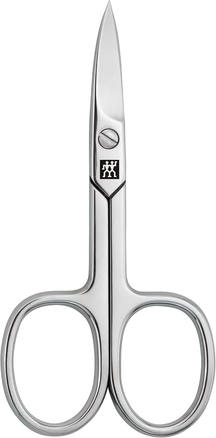 ZWILLING Maniküreset (5 Teilig, für Pflege der Finger- und Fußnägel, Echt Leder Etui mit Metallrahmen), Edelstahl Poliert, Kroko Edition, Rot
