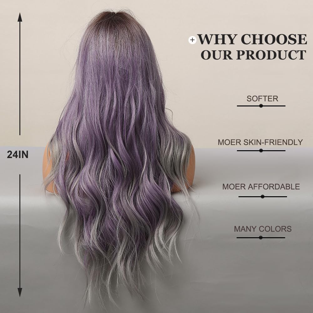 Lange Lockige Ombre Braun zu Blond Perücken für Frauen Synthetisches Haar Hitzebeständig Ombre Perücke für Tägliche Party Cosplay Verwendung
