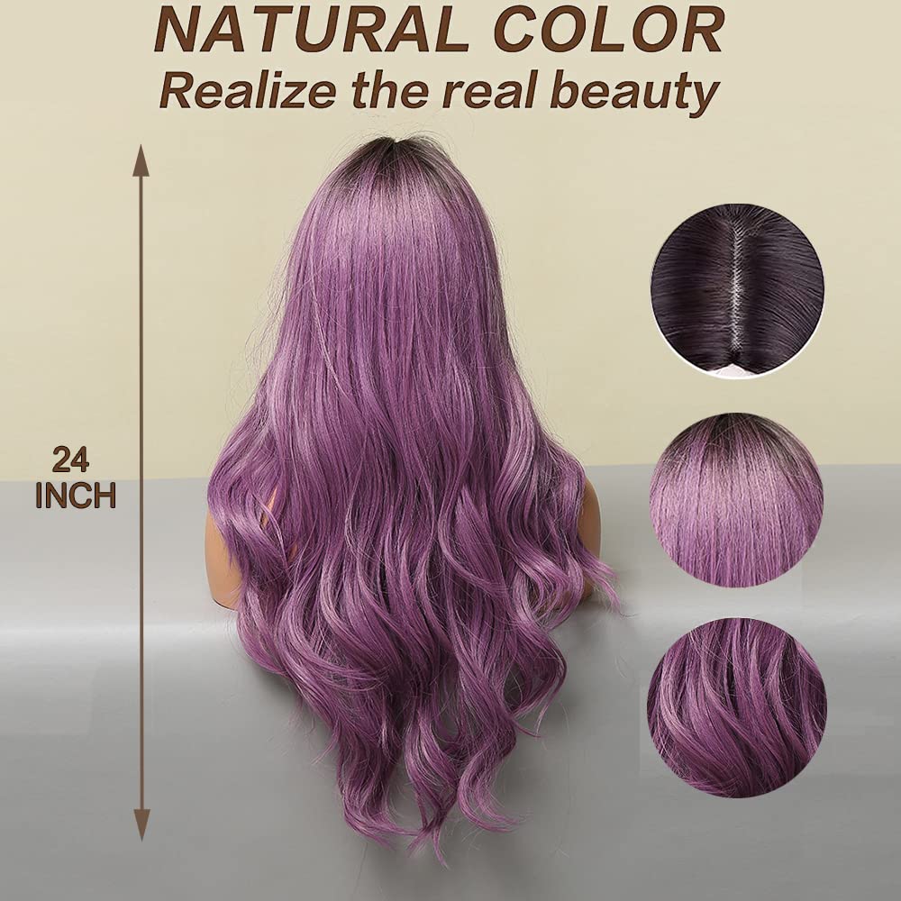 Lange Lockige Ombre Braun zu Blond Perücken für Frauen Synthetisches Haar Hitzebeständig Ombre Perücke für Tägliche Party Cosplay Verwendung