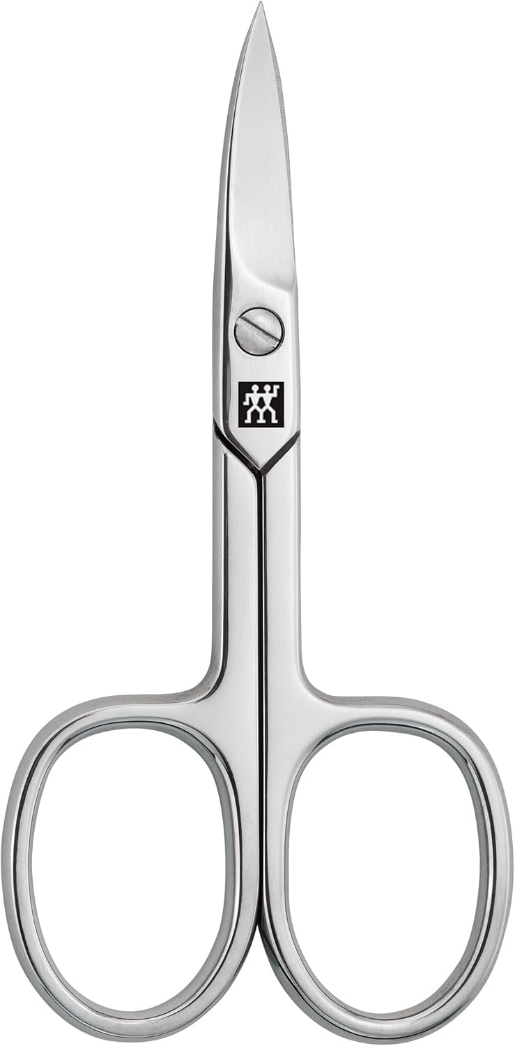 ZWILLING Maniküreset (5 Teilig, für Pflege der Finger- und Fußnägel, Echt Leder Etui mit Metallrahmen), Edelstahl Poliert, Kroko Edition, Rot
