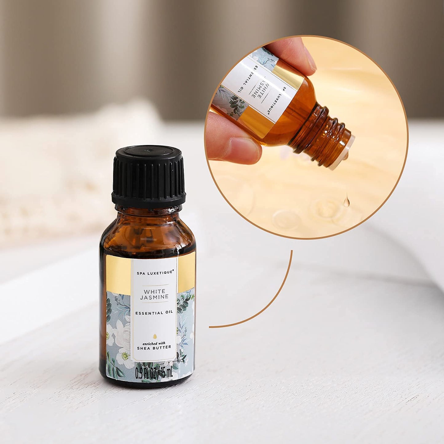 Geburtstagsgeschenke für Frauen-Spa Luxetique Spa-Geschenk-Set 8PC Jasmin Badeset mit ätherischem Öl, Pamper-Geschenk-Sets für Frauen, Mama Geschenke, Wellnes Geschenke für Frauen Muttertagsgeschenk