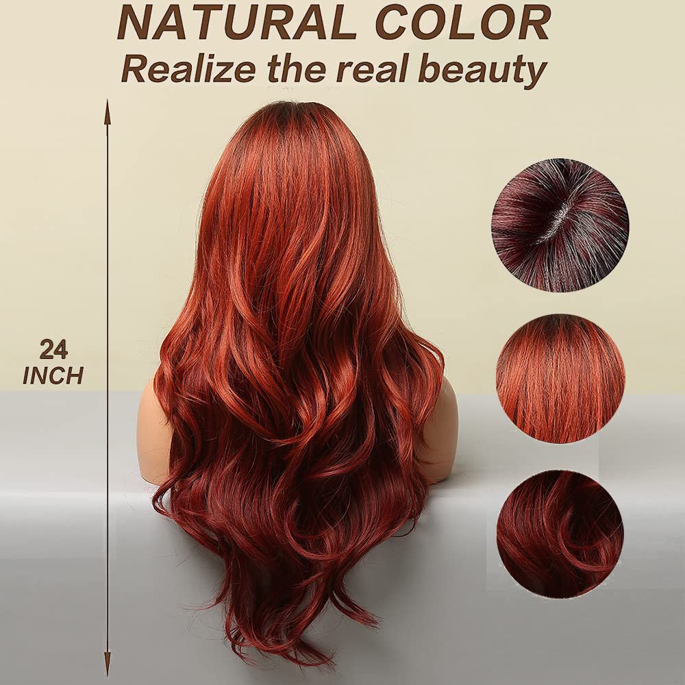 Lange Lockige Ombre Braun zu Blond Perücken für Frauen Synthetisches Haar Hitzebeständig Ombre Perücke für Tägliche Party Cosplay Verwendung