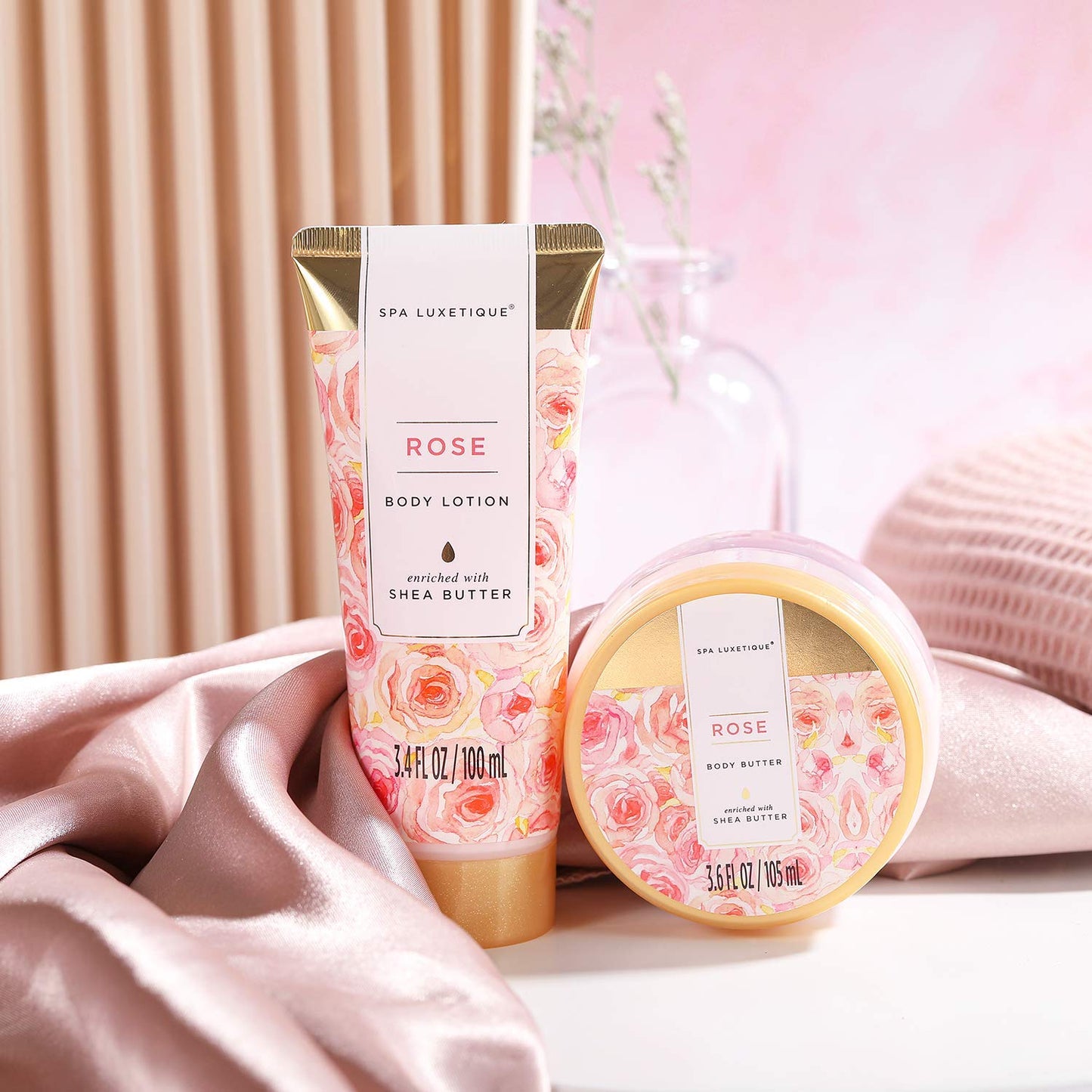 Geburtstagsgeschenke für Frauen-Spa Luxetique Spa-Geschenk-Set 8PC Jasmin Badeset mit ätherischem Öl, Pamper-Geschenk-Sets für Frauen, Mama Geschenke, Wellnes Geschenke für Frauen Muttertagsgeschenk