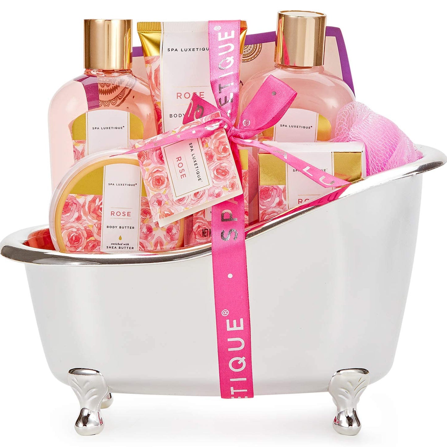 Geburtstagsgeschenke für Frauen-Spa Luxetique Spa-Geschenk-Set 8PC Jasmin Badeset mit ätherischem Öl, Pamper-Geschenk-Sets für Frauen, Mama Geschenke, Wellnes Geschenke für Frauen Muttertagsgeschenk